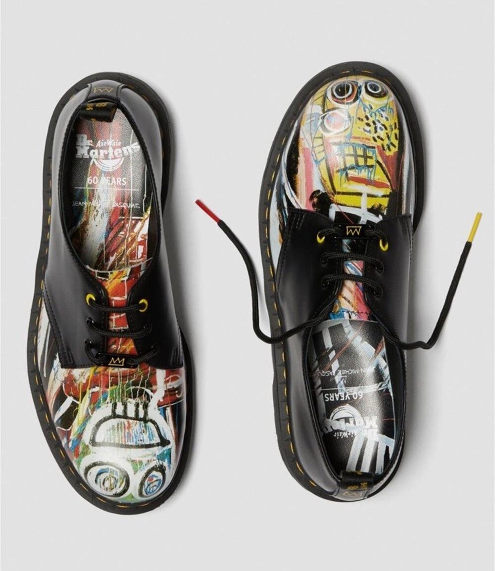 Dr Martens 1461 Basquiat Shoes UK 6 US W8 M7 EU 39 Black Multi 60 Years